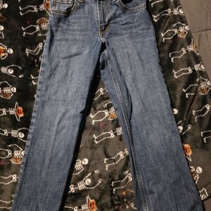 Kids Boys Size 7 Slim Wrangler Classic Boot Denim Jeans in Blue